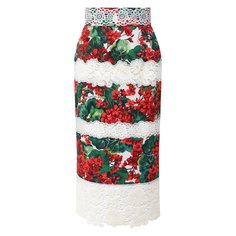 Юбка из смеси хлопка и вискозы Dolce & Gabbana