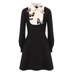 Платье из смеси шерсти и шелка Valentino