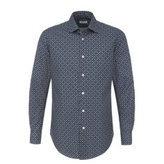 Хлопковая рубашка с принтом Kiton