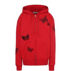 Кардиган на молнии с капюшоном и отделкой в виде бабочек Valentino