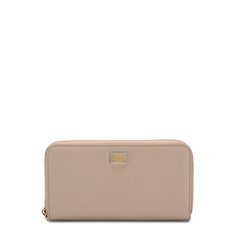 Кожаный кошелек на молнии с логотипом бренда Dolce & Gabbana