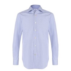 Хлопковая рубашка с воротником кент Kiton