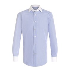 Хлопковая сорочка с воротником кент Kiton