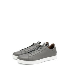 Кожаные кеды David на шнуровке Gianvito Rossi