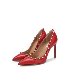 Кожаные туфли Valentino Garavani Rockstud на шпильке Valentino