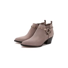 Замшевые ботинки Valentino Garavani Rockstud Valentino