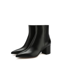 Кожаные ботильоны Piper на устойчивом каблуке Gianvito Rossi