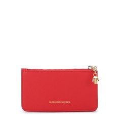 Кожаный футляр для кредитных карт с отделением на молнии Alexander McQueen