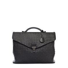 Кожаный портфель с плетением Intrecciato Bottega Veneta