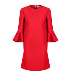 Мини-платье с расклешенными рукавами и круглым вырезом Valentino