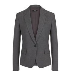 Приталенный жакет на одной пуговице с карманами Theory