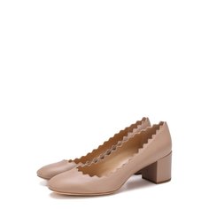 Кожаные туфли Lauren с фигурным вырезом Chloé