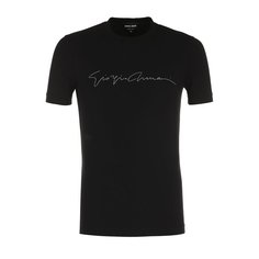 Футболка из вискозы с круглым вырезом Giorgio Armani