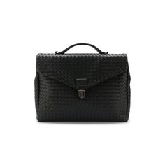 Кожаный портфель с плетением intrecciato Bottega Veneta