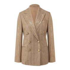 Жакет из смеси хлопка и льна Brunello Cucinelli