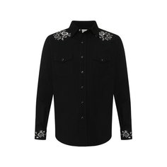 Хлопковая рубашка Saint Laurent