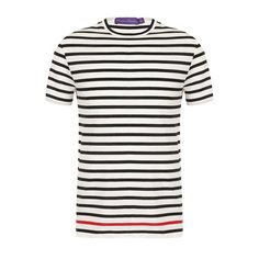 Хлопковая футболка в контрастную полоску Ralph Lauren
