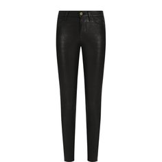 Однотонные кожаные брюки Frame Denim