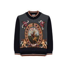 Кардиган из смеси шерсти и хлопка Dolce & Gabbana