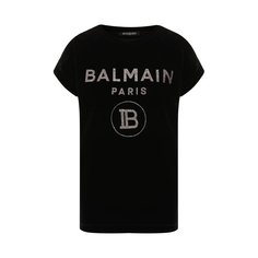 Футболка из смеси вискозы и шелка Balmain