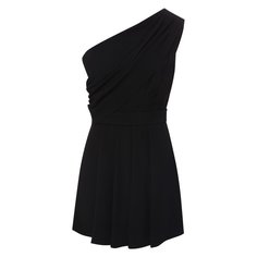 Платье в складку Saint Laurent