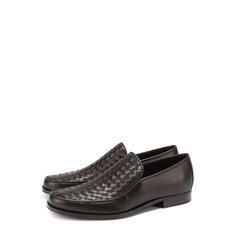 Кожаные лоферы с плетением intrecciato Bottega Veneta