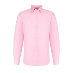 Льняная рубашка с воротником кент Brioni