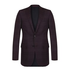 Однобортный пиджак из смеси шерсти и шелка Ermenegildo Zegna