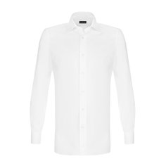 Хлопковая сорочка с воротником кент Ermenegildo Zegna