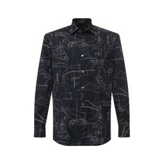 Хлопковая рубашка с воротником кент Ermenegildo Zegna