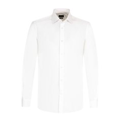 Хлопковая сорочка с воротником кент Ermenegildo Zegna