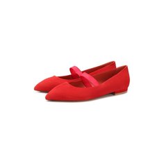 Замшевые балетки Santoni