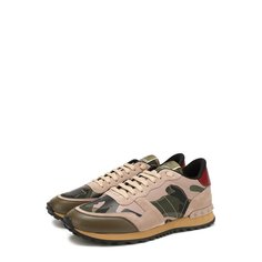 Комбинированные кроссовки Valentino Garavani Camouflage с принтом Valentino