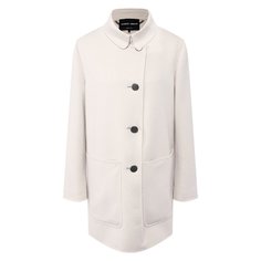 Однотонное пальто с накладными карманами Giorgio Armani
