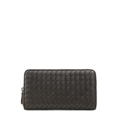 Кожаный кошелек на молнии с плетением intrecciato Bottega Veneta