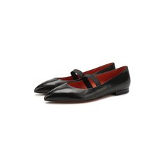 Кожаные балетки Santoni