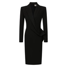 Платье из смеси шерсти и шелка Alexander McQueen