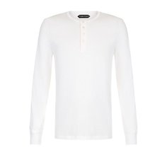 Хлопковая футболка-хенли с длинными рукавами Tom Ford
