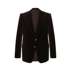 Однобортный пиджак из хлопка Tom Ford