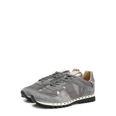 Комбинированные кроссовки Valentino Garavani Rockrunner с принтом Valentino