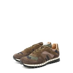 Комбинированные кроссовки Valentino Garavani Rockrunner с камуфляжным принтом Valentino