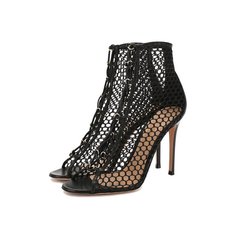 Текстильные ботильоны Gianvito Rossi