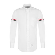 Хлопковая рубашка с воротником button down Thom Browne