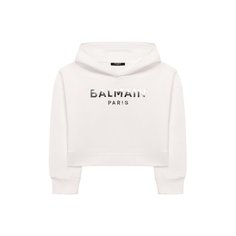 Укороченное худи из хлопка Balmain