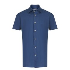 Хлопковая рубашка с короткими рукавами Kiton