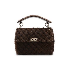 Сумка Valentino Garavani Rockstud Spike medium из меха норки Valentino