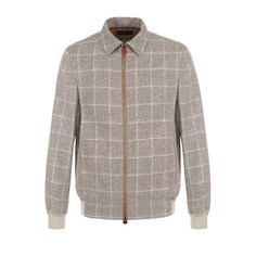 Бомбер из смеси кашемира и шелка на молнии Kiton