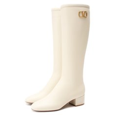 Кожаные сапоги Valentino Garavani VLOGO Valentino
