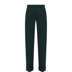 Однотонные шерстяные брюки с отворотами Kiton