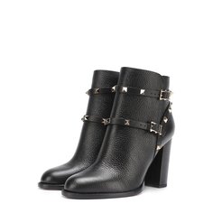 Кожаные ботильоны Valentino Garavani Rockstud с ремешками Valentino